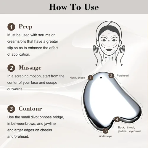 Miniatura 5 de Terahertz Stone Gua sha Herramienta Facial,Terahercios Natural Gua sha Board