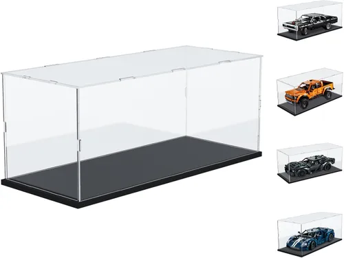 Choowin - Caja de exhibición de acrílico para Lego Car Dodge Charger Batmobile Jazz Quartet - Caja de exhibición de acrílico transparente engrosado