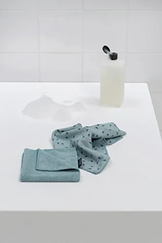 Miniatura 4 de Brabantia 2 paños de limpieza de microfibra (gris oscuro) trapos higiénicos absorbentes para lavar, limpiar y secar (12 x 12)