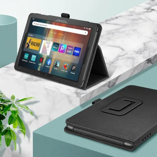 Miniatura 7 de Fintie - Funda de piel sintética con función atril para Amazon Fire HD 8 y Fire HD 8 Plus (10ª generación, versión 2020), color negro