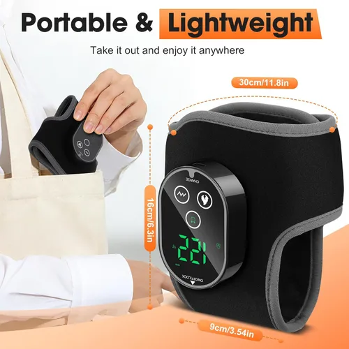 Miniatura 7 de 2 almohadillas térmicas inalámbricas de tobillo, masajeador de pies y tobillos con calor, envoltura térmica recargable, 3 vibraciones y 4 modos