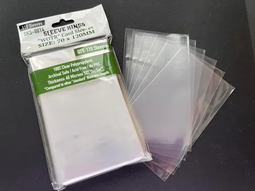 Miniatura 3 de Sleeve Kings Fundas para tarjetas estándar, 110 unidades, transparentes de 60 micrones de grosor, tamaño grande (2.756 x 4.724 in), compatibles