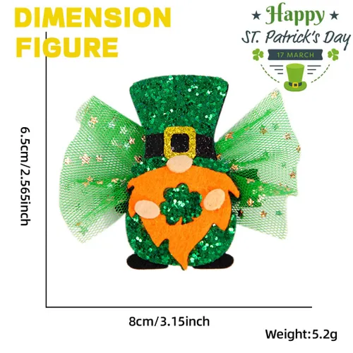 Miniatura 6 de Horquillas para el día de San Patricio, horquillas de trébol, accesorios para el cabello irlandeses, accesorios para el cabello de trébol, lindos