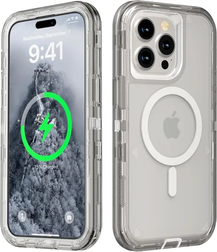 Miniatura 90 de Follaroma para iPhone 17 Pro Max, Funda Compatible con MagSafe, Funda Magnética Transparente de Doble Capa, Funda Resistente Anti-Caída y a Prueba