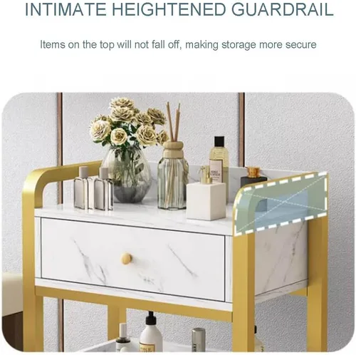 Miniatura 3 de GZHERVICES Gabinete de almacenamiento para estaciones de peluquería con ruedas, soporte multiusos para carrito de salón de belleza