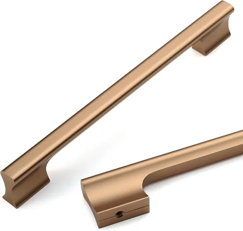 Miniatura 20 de Asidrama - Paquete de 10 manijas de gabinete de cocina color oro cepillado de 3 pulgadas (76mm), accesorios dorados para gabinetes de cocina