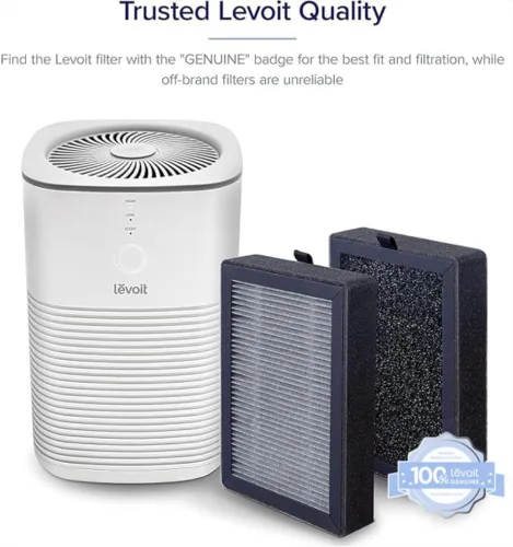 Miniatura 2 de Levoit LV-H128 Filtro de repuesto original para purificador de aire, AHAM VERIFICE, captura polvo, humo, polen, carbón activado, sistema