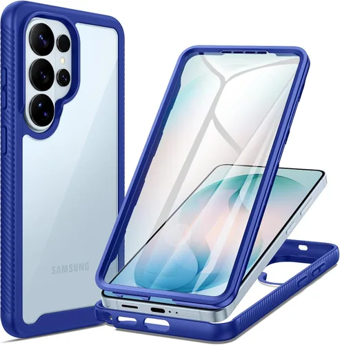 Miniatura 22 de seacosmo Diseñada para funda de teléfono Galaxy A14 5G, cubierta de cuerpo completo a prueba de golpes, con protector de pantalla integrado, funda