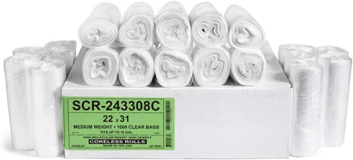 Miniatura 31 de Aluf Plastics - Bolsas de basura de 7-10 galones (paquete comercial de 1000 unidades) - Serie de reducción de fuente, valor de alta densidad