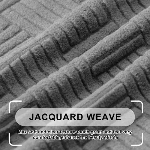 Miniatura 3 de Fundas de sofá reclinable de jacquard elástico de 7 piezas, funda de sofá esquinero de 5 asientos, en forma de L, fundas de sofá reclinable