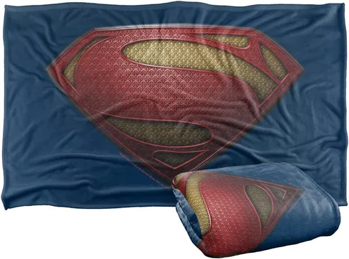 Miniatura 11 de Manta de tacto sedoso Superman Man of Steel oficialmente licenciada y decolorada, súper suave, 50" x 60" Hombre de acero desaturado