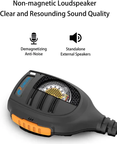 Miniatura 3 de Walkie Talkies Micrófono con altavoz, PTT, 2 pines tipo K, radios bidireccionales de mano, micrófono de hombro, compatible con TP80 (paquete de 1)