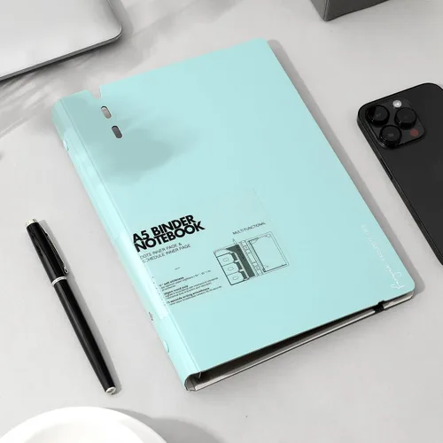 Miniatura 5 de CAGIE Carpeta A5 de 6 anillos con divisores, carpeta de planificador recargable con bolsillos, papel de repuesto que incluye páginas