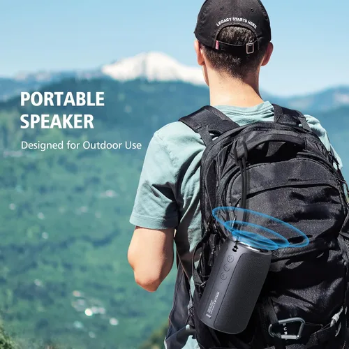 Miniatura 7 de ZEALOT Altavoces Bluetooth portátiles, altavoz inalámbrico, S32 Samll altavoz al aire libre, impermeable IPX5, emparejamiento Camuflaje