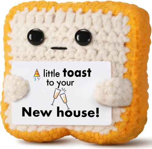 Miniatura 19 de Divertida tostada de croché para cumpleaños, regalo para mujeres, hombres, mamá, papá, niñas o niños; tostada de croché única como alternativa a