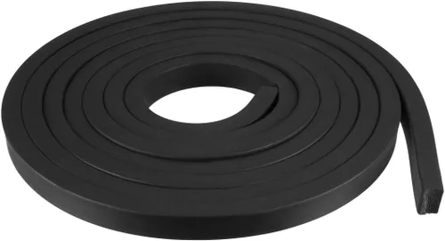 Miniatura 44 de uxcell Tira de sello de goma rectangular maciza, 0.197 in de ancho, 0.118 in de grosor, 3.3 ft de largo, color negro
