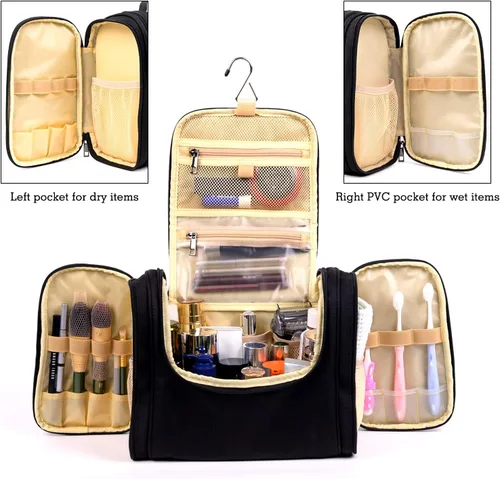 Miniatura 3 de Neceser colgante para mujeres y hombres, bolsa de maquillaje cosmética de viaje grande, organizador de bolsas de ducha resistente al agua