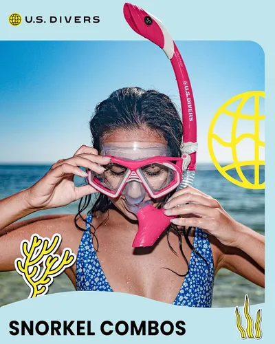 Miniatura 5 de OutdoorMaster Máscara de esnórquel para adultos, juego de esnórquel con gafas antivaho para adultos, máscara de buceo para uso en viajes