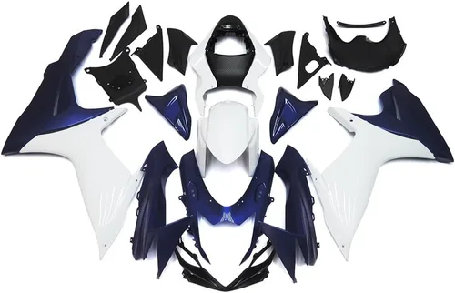 Miniatura 30 de Kit de carenado de inyección azul, negro y blanco para Suzuki GSXR600 GSX750 2006 2007 GSXR 600 GSX-R750 06 07 ABS Carenado de plástico completo
