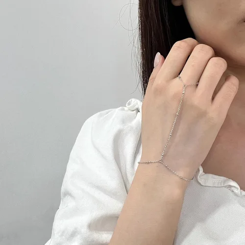 Miniatura 146 de Pulsera de plata de ley 925 para mujer, pulsera de mano para mujer, pulseras esclavas de 7 a 9 pulgadas ajustable