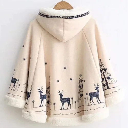 Miniatura 2 de Flygo Capa con capucha y forro polar para niña con estampado floral