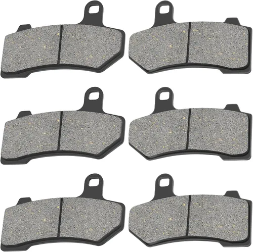 AHL Juego de pastillas de freno semimetálicas delanteras y traseras para Harley Touring FLHX Street Glide 2008-2015 Touring FLHTCU Ultra Classic