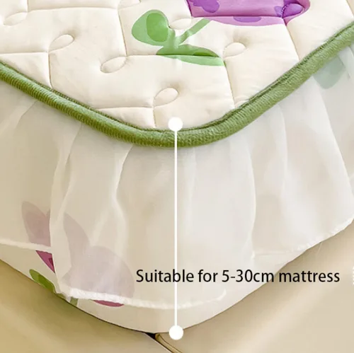 Miniatura 3 de Sábanas de bolsillo profundo, sábanas de látex de seda de hielo, fundas de colchón con estampado de dibujos animados agradables a la piel, con Gris
