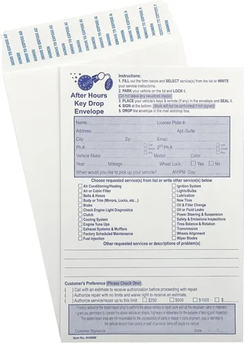 Miniatura 4 de 500 cajero Depósito - Sobres para llaves After Hours AH69W, 6 x 9 pulgadas, papel blanco de 28 libras, extremo abierto con despegar y sellar, sobres