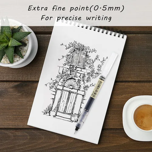 Miniatura 5 de Bolígrafos de Gel RIANCY con Tinta Líquida, Punta Extra Fina de 0.5mm, 24 Piezas de Colores Surtidos, Escritura Suave Sin Manchas Ni