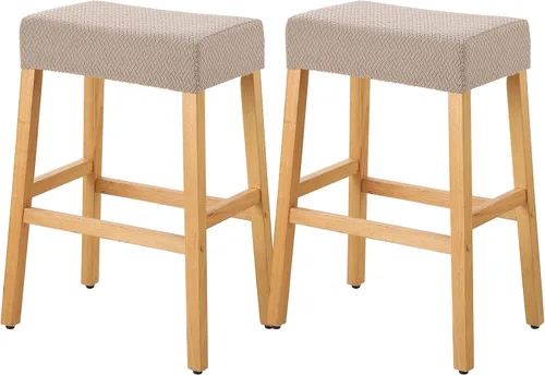 Miniatura 25 de YISUN Fundas de taburete rectangulares, paquete de 2 fundas elásticas impermeables para asiento de silla de montar, taburetes de bar, sillas de bar