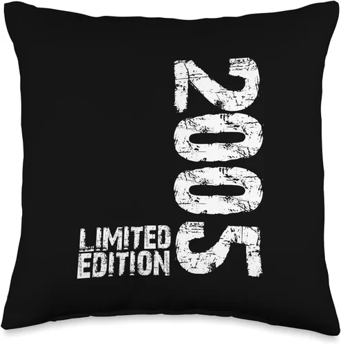 Birthday gift ideas Vintage 2005 Edición Limitada Cumpleaños Vintage Retro Throw Pillow, 16x16, Multicolor