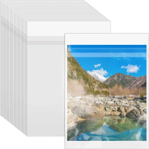 Miniatura 21 de VOKOY Paquete de 50 Fundas Transparentes como Cristal de 8.5 x 11 Pulgadas Bolsas de Almacenamiento, Bolsas de Celofán Autosellantes Resellables
