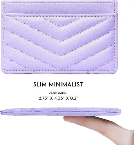 Miniatura 3 de Cartera acolchada de cuero con bloqueo RFID