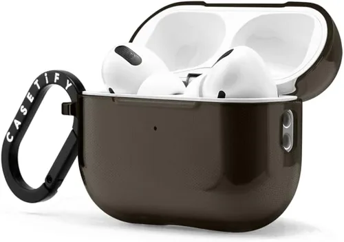 Miniatura 3 de CASETiFY Airpods Pro (2.ª generación) - Funda compacta con anillo, color negro