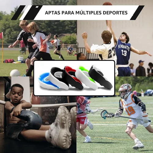 Miniatura 7 de LPONJAR Paquete de 5 protectores bucales para niños pequeños y jóvenes, protector bucal deportivo moldeable con estuche para niños y niñas, ideal