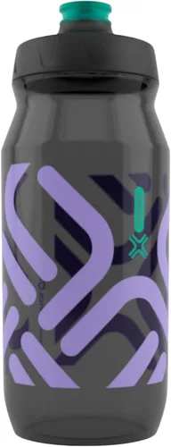 FIDLOCK Fidguard Bottle | Resistente al olor, hidratación fácil de apretar con válvula de flujo rápido | 21 onzas | Humo + lila