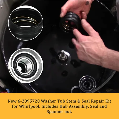 Miniatura 4 de 6-2095720 Kit de Reparación de Vástago y Sello de Tina de Lavadora Compatible con Whirlpool Maytag Repuesto AP4390013 PS2351899 Incluye Conjunto