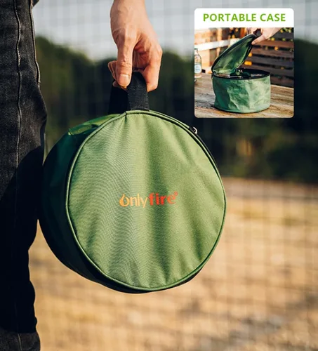 Miniatura 7 de Estufa de gas portátil para acampar con bolsa de almacenamiento y adaptadores de gas, estufa de propano de 5 quemadores para patio al aire libre