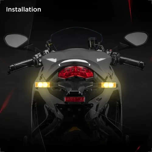 Miniatura 6 de evermotor Señales de giro para motocicleta, luz trasera LED intermitente de 12 V, intermitentes universales con carcasa de aleación de aluminio