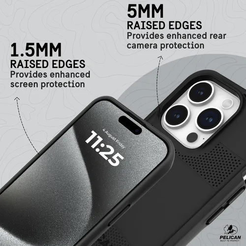 Miniatura 6 de Pelican Protector Series - Funda para iPhone 15 Pro de 6.1 pulgadas [compatible con MagSafe], funda magnética para teléfono con tecnología negro