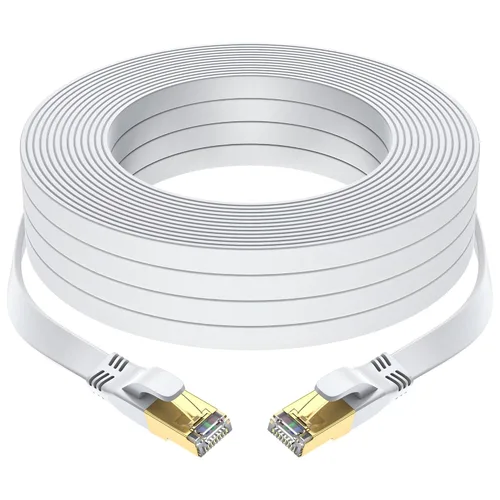 Miniatura 20 de Cable Ethernet Cat 8 de 10 pies, cable de red LAN de internet de alta velocidad para exteriores e interiores de servicio pesado, cable de conexión