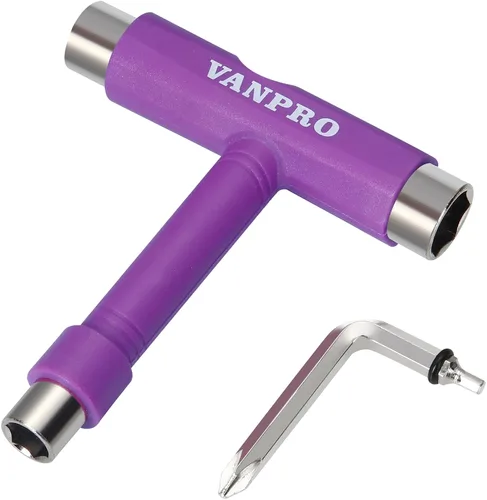 Miniatura 8 de Vanpro Herramienta de patinaje todo en uno. Se utiliza para la instalación y mantenimiento de varias patinetas y patines, etc.