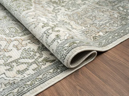 Miniatura 7 de Abani Savoy Collection - Alfombra de área, diseño vintage beige/verde, 7 pies 9 pulgadas x 10 pies 2 pulgadas, fácil de limpiar, duradera para niños