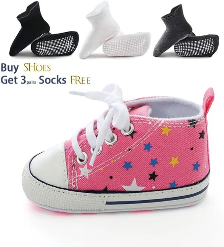 Miniatura 3 de Zapatos de lona suave unisex para bebés, niños y niñas, tenis antideslizantes ligeros para bebés recién nacidos