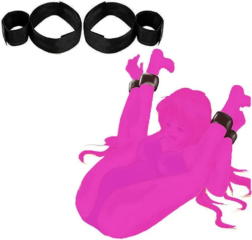 Miniatura 6 de Juego de cadenas sexuales de bondage, correas de sujeción ajustables para muñeca y tobillo, cuerdas y cordones para adultos, bandas de resistencia