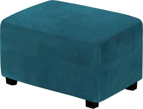 Miniatura 28 de H.Versailtex. - Funda de terciopelo elástico ajustable, rectangular, para taburete o caja de almacenamiento,1 pieza, elástica, ajustable