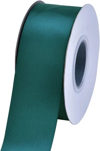 Miniatura 2 de Ribest - Cinta de satén de doble cara de 1 pulgada y 50 yardas por rollo, verde manzana, para envolver regalos, ramos de flores, accesorios
