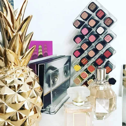 Miniatura 5 de byAlegory - Organizador de maquillaje de lápiz labial acrílico, almacenamiento cosmético de 28 espacios, diseñado para estar de pie, plano o apilado