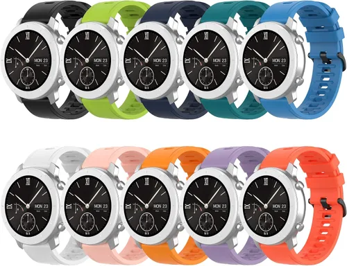 Miniatura 2 de QGHXO Banda para Amazfit GTS 4/4 Mini/3/2/2e/ GTR Mini/GTR 1.654 in/Active, Banda de repuesto de silicona suave para Amazfit Bip 3/3 Pro/U Pro/S