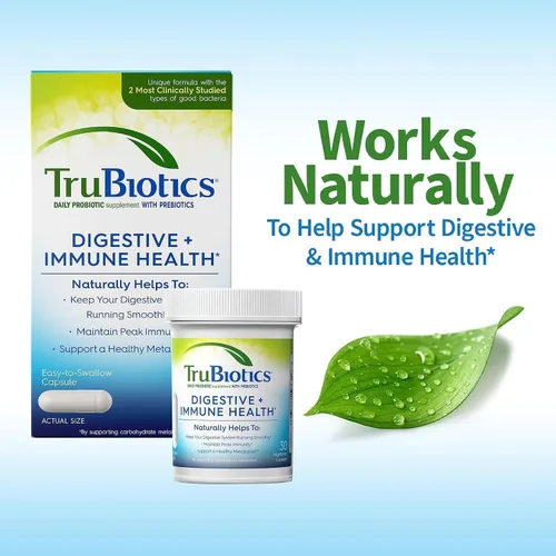 Miniatura 3 de TruBiotics - Probiótico diario, 30 cápsulas, sin gluten, sin soja digestivo + suplemento de apoyo para la salud inmunológica para hombres y mujeres